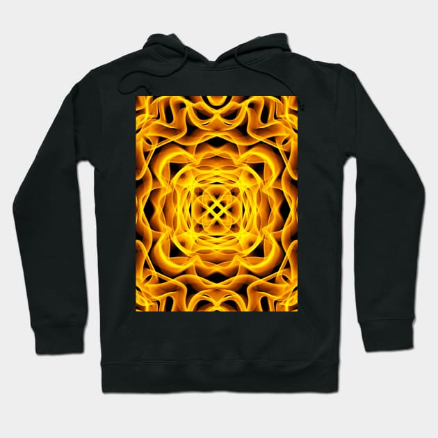 Abstract Golden Ripples Hoodie by SilentNoiseArt